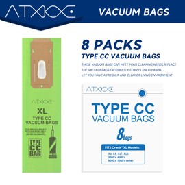 Paquete de 8 bolsas para aspiradora tipo CC Oreck, se adaptan a todas las aspiradoras verticales Oreck XL