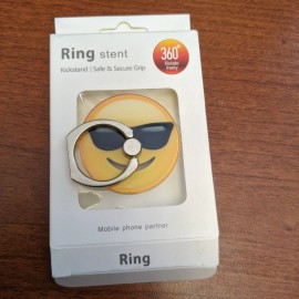 Ring Mobile phone finger Ring stent 360°swivels kickstand adhesive Sunglasses Emoji