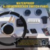 GGTA 6 Gang Marine Boat Rocker Switch Panel Waterproof,12-24V Pre-Wired