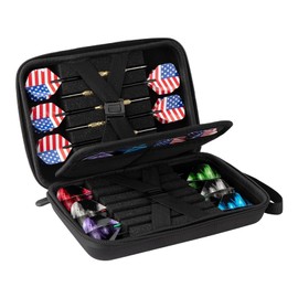 POHOVE Darts Case, Durable Dart Case for 12 Darts and Other Dart Accessories, Perfect Dart Storage Solution, black, Modern