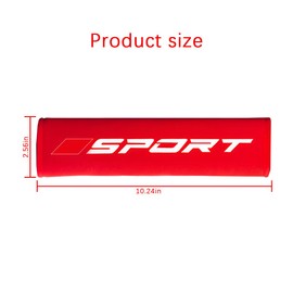 Mandark Car Seat Belt Pad, Vehicle Seatbelt Shoulder Strap Cover for More Comfortable Driving, Auto Interior Safety Belt Protection Cushion Accessories, Universal for SUV, Truck, RV (Red)