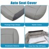 Priprilod Gray Leather Driver Side Bottom Replacement Seat Cover Compatible