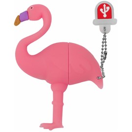 16GB USB Flash Drive Cute Flamingo Pattern with Lanyard, Pen Drive and Memory Stick for Family and Friends