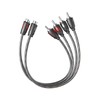 Rockrix 1Ft Rca 1 Female To 2 Male Audio Speaker