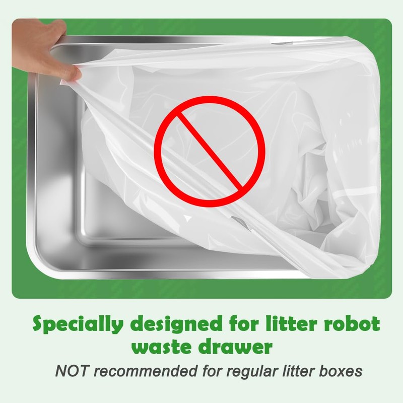 SZEE 120 Pack Automatic Litter Box Waste Bags, Drawstring Litter