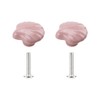FSSTUD 2 Pcs Seashell Cabinet Knobs Ceramic Dresser Knobs Drawer