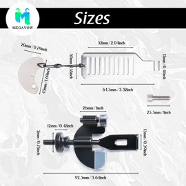 MEGAVOW 2 Pack Portable Door Lock, Stainless Steel Travel Lock Security Lock Door Lock with Storage Bag for Women Travel Hotel School Home Apartment College