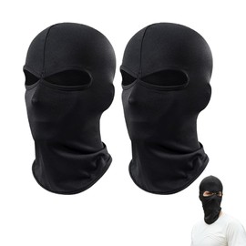 2 Stücke Sturmhaube Motorrad, Sturmmaske & Skimaske, Atmungsaktiver Balaclava für Damen/Herren mit 3-Loch-Design, Winddichte Motorradhaube für Winter & Outdoor (Einheitsgröße)