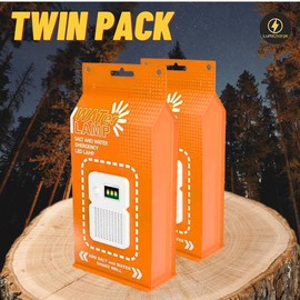 Lumi-Charge Portable Salt Water Emergency Lantern - No Battery Required for Camping & Outdoor Activities - 2-Pack: Twin Pack