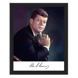 PRESIDENT JOHN F. KENNEDY JFK AUTOGRAPHED 8X10 FRAMED PHOTOGRAPH
