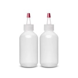 ljdeals 2 oz Plastic Squeeze Bottles with Yorker Caps, for condiments, glues, hair color, craft, sauce and more, Pack of 2, BPA Free, Made in USA
