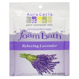 Aura Cacia Aromatherapy Foam Bath, Relaxing Lavender, 2.5 ounce packet (Pack of 3)