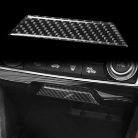 TOMALL Storage Box Trim Sticker Cover Trim Compatible with Honda 10th Civic 2016-2021 Passenger Car Center Console Trims Decorations Carbon Fiber Interior Cover Carbon Fiber Style Accessories for Car