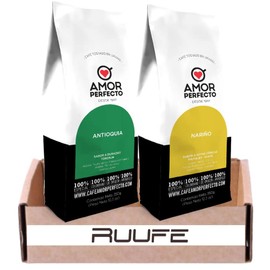 Amor Perfecto coffee roasted ground Coffee (2 pack) Sweet – Citric-Fruit Notes & Peach - Grapefruit flavor Cafe amor perfecto Colombiano Dulce – Notas Cítricas- Frutales y durazno - toronja Colombian Coffee amor perfecto coffee Antioquia y narino