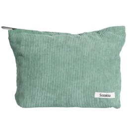 Large Cosmetic Pouch,Portable Makeup Bags with Zipper Soft Travel Toiletry Organizer Washable Pencil Case for Women Girls,Green