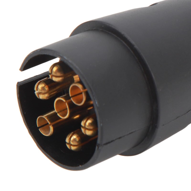 7 Pin Round Male Plug to 7 Pin Flat Female