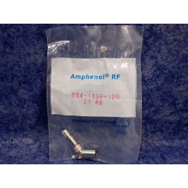 Amphenol Lot of 5 Amphenol 034-1130-12G HD-BNC Straight Crimp Plug 75Ω 12G Optimized BN89
