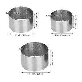 3pcs Round Rice Serving Mould 삼각김밥 Stainless Steel Sushi Balls Maker Onigiri Rice Ball Maker Mould Silver