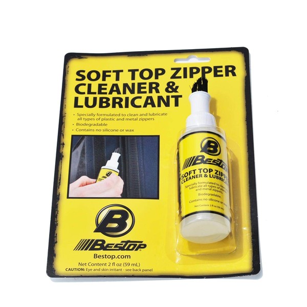 Bestop 11206-00 Soft Top Zipper Cleaner & Lubricant Retail Package Black, 2 Ounces