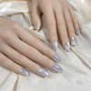 Pure Handmade Nails Press on Nail Reusable Fake Short Lavender
