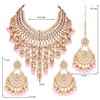 Aheli elegante boda india desgaste imitación Kundan tachonado gargantilla collar