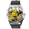 Black Leather Round Watch for Ogre Fans, black, Strap
