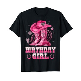 Birthday Cowgirl Western Birthday Girl Party Decoration T-Shirt
