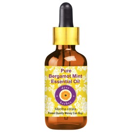 Deve Herbes Pure Bergamot Mint Essential Oil (Mentha citrata) with Glass Dropper Steam Distilled 15ml (0.50 oz)