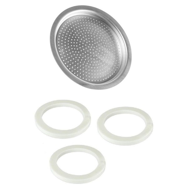 Univen 64 mm Espresso Filter and Gasket Seals Compatible with