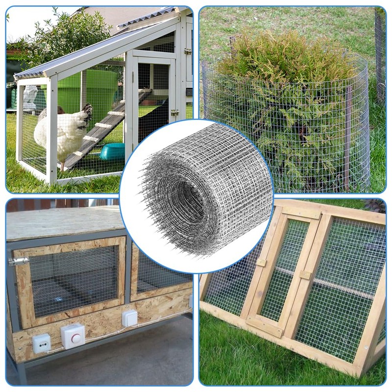 AMFUN 300mm*3m Rodent Mesh,Welded Metal Mesh Hot Dip Galvanised,for Vegetables