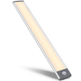 LED Motion Sensor Cabinet Light,Under Counter Closet, Wireless USB Rechargeable Kitchen,54-LED Battery Powered Operated Light, for Wardrobe,Closets,Cabinet,Cupboard（Warm Light）