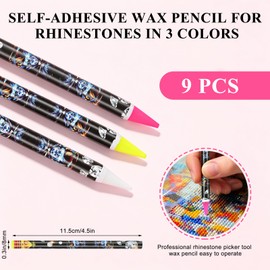 15pcs Rhinestone Picker Tool, Bedazzling Pen Wax Pencil for Rhinestones