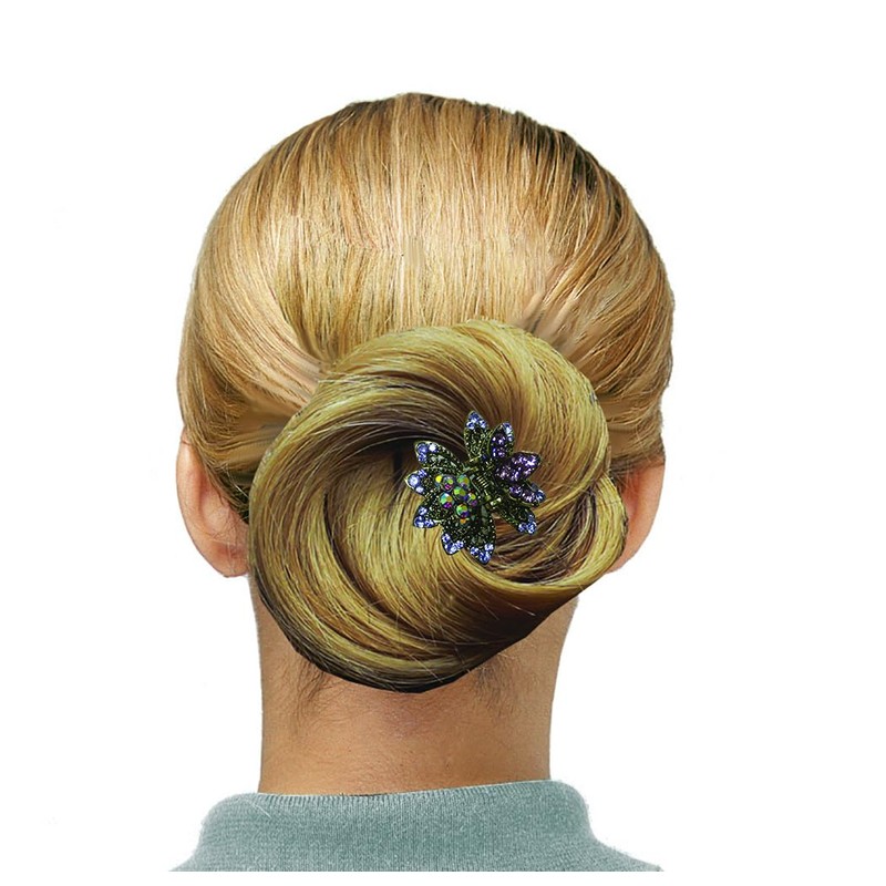 Small Round Metal Jaw Clips Claw Clips Antique Gold Trim