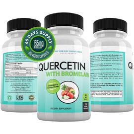 DOCTOR RECOMMENDED SUPPLEMENTS DOCTOR RECOMMENDED SUPPLEMENTS Quercetin 800mg w/Bromelain 165mg Per Serving- 120 Veggie Capsules-Full 60 Day Supply, Vitamin Supplement to Support & Bioflavonoids, Gluten Free, Non-GMO