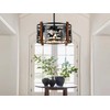 Monyohame Farmhouse Rustic Deer Ceiling Light Fixtures, 4-Light Round E26