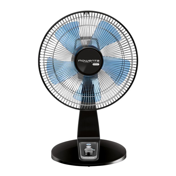 Rowenta Turbo Silence Table Fan 18 Inches Height Ultra Quiet Fan Oscillating, Portable, 4 Speeds, Manual Turn Dial, Indoor VU2631, Look/Color May Vary,Black