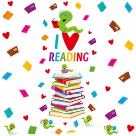 Dunzoom Reading Door Decorations Caterpillar Bulletin Board Decoration Set Reading Classroom Decors Caterpillar Door Posters Kit Paper Cutouts for Back to School Library Office Party Decors