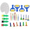 25Pcs Sponge Paint Brush Set Stamp Palette Kit Kids Graffiti