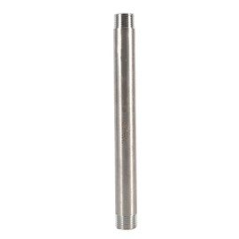 Pipe Nipple 1/2 Inch Stainless Steel 700 mm, 1 Piece Stainless Steel S04 Male Thread X Male Thread Pipe Enclosure 200 mm Bsp 1 4 Inch 1 2 Inch 3 4 Inch 1 Inch Tools Heimwr-Pipe Twisted (D*200 mm =