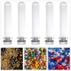 5 Pcs 40ml Plastic Test Tubes with Lid, Clear Test