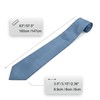 [S&W SHLAX&WING] Men's Necktie Steel Blue Tie Solid Extra Long