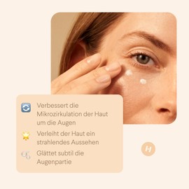 Health Labs Care Brightening Eye Cream Glow On Against Dark Circles with Caffeine Improves Microcirculation of the Skin Around the Eyes Smooths Eye Area 15 ml