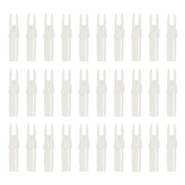 PATIKIL Archery Arrows Nocks 6.2mm, 30 Pack Plastic Insert Arrow Nock Replacement Arrow Tails for Hunting Shooting Compound Recurve Bow, White