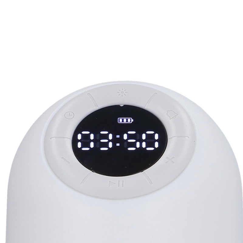 Speaker White Wake Up Light Wireless Speaker Multi Function Bedside