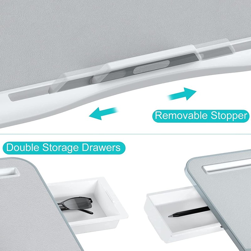 Laptop Bed Tray Desk, Foldable and Adjustable Lap Table with