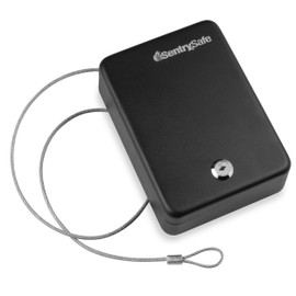 SentrySafe Mini Safe is a Lock Box with Key Lock for Office or Dorm that Secures Money, Passports, or Other Small Valuables, Exterior: 2.6 H x 5.9 W x 8.0 inches, P005K