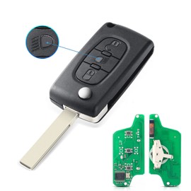 AULESSE 3 Buttons Peugeot Remote Key Shell 433 MHz PCF7941 Chip Remote Key for Peugeot 207 307 407 Citro-en C2 C3 C4 C5 Berlingo Picasso CE0523 Car Key Case