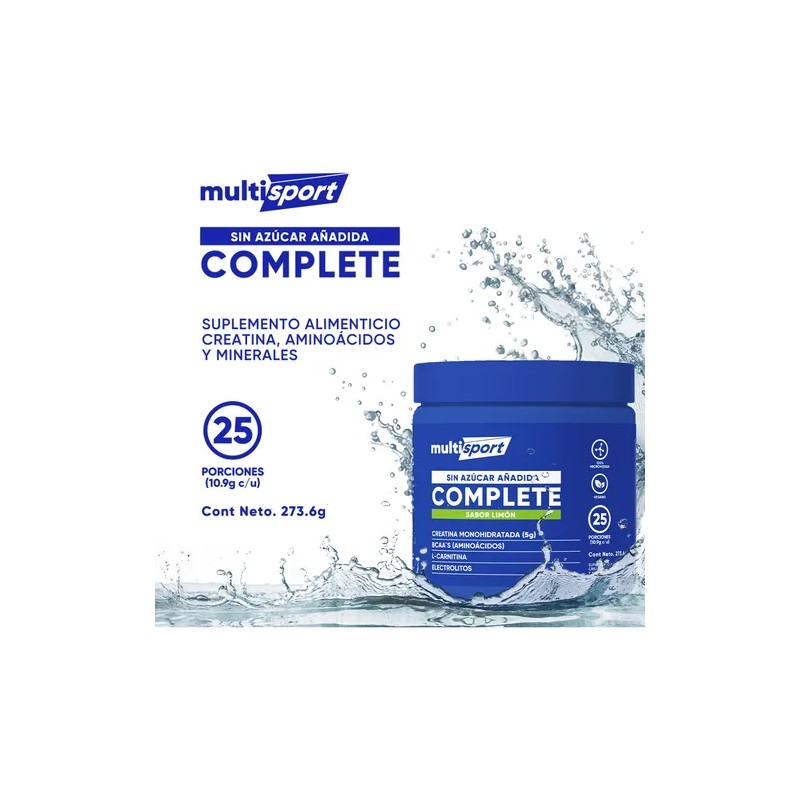 Multisport Creatina Monohidratada Sabor Limón 300g
