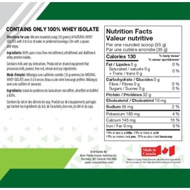 BioX Natural Whey Isolate | Unflavoured Whey Isolate Protein Powder | No Artificial Flavours or Sweeteners | 32g Protein, Sugar Free, Carb Free, Low Lactose Protein Powder | 1LB (Unflavoured)