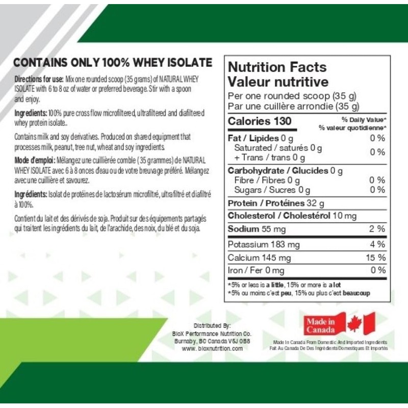 BioX Natural Whey Isolate | Unflavoured Whey Isolate Protein Powder